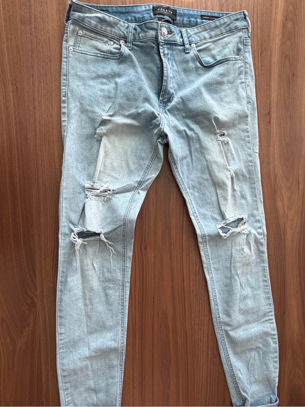 PacSun Light Blue Ripped Skinny Jeans